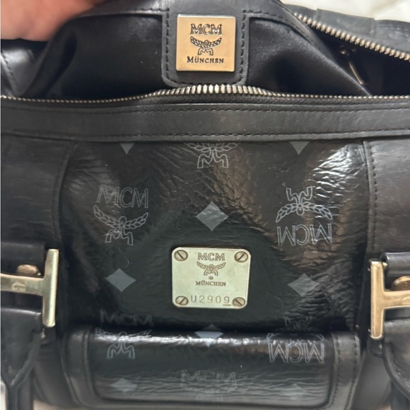 MCM bag with blue black and gold hardware - Picture 2 of 11